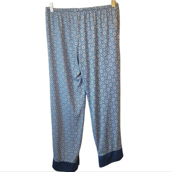FN Flora Nikrooz Blue Geo Print Pajama Pants Women's Size M - Picture 2 of 6